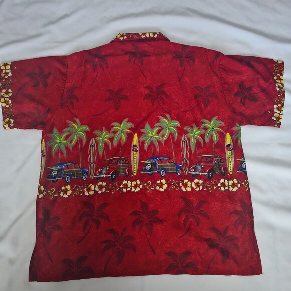 Rima Beach World Hawaiian Tropical Beach Caribbean Short Sleeve Shirt Men's XL - Picture 3 of 8